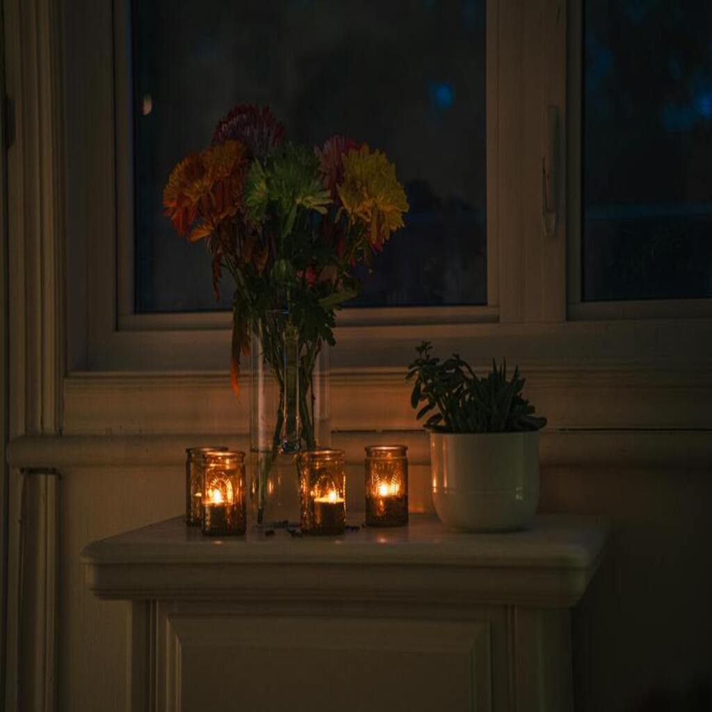 Evening Routine peaceful candlelight.